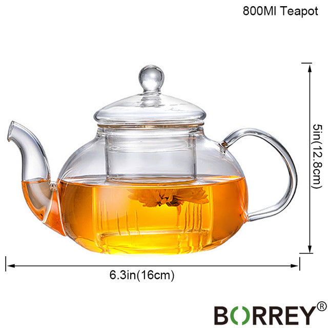 Heat-resistant Glass Teapot Double Wall Glass Teacup