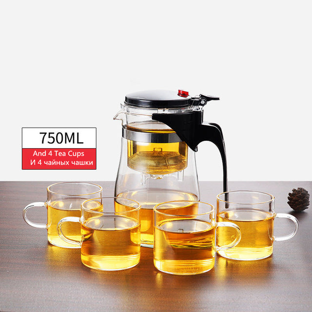 Tea Infuser Tea Set w/6 Cups