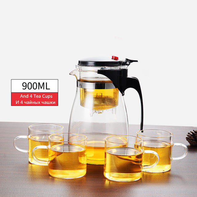 Tea Infuser Tea Set w/6 Cups