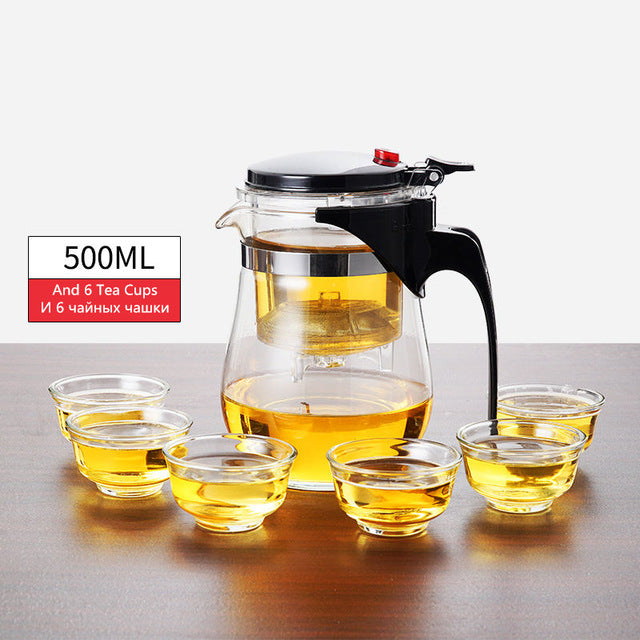 Tea Infuser Tea Set w/6 Cups