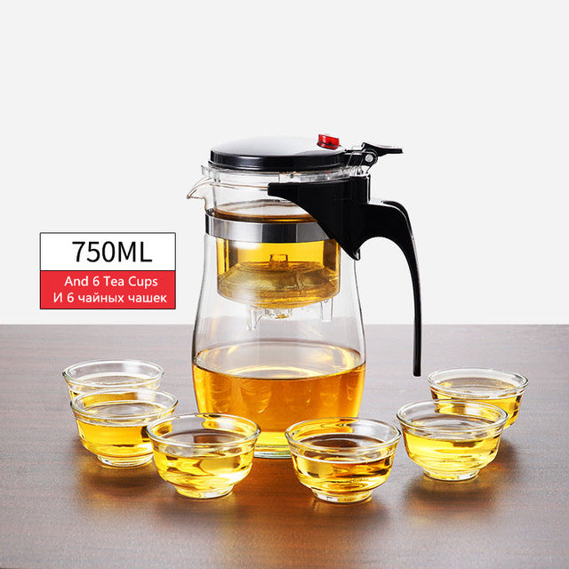 Tea Infuser Tea Set w/6 Cups