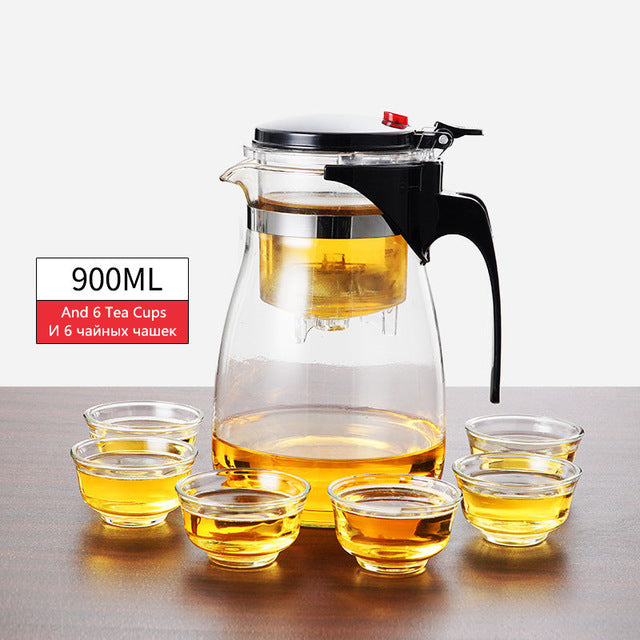 Tea Infuser Tea Set w/6 Cups