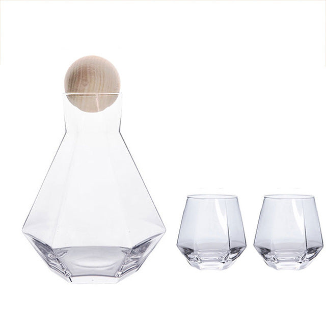 Crystal Glass Hexagonal Tea Pitcher