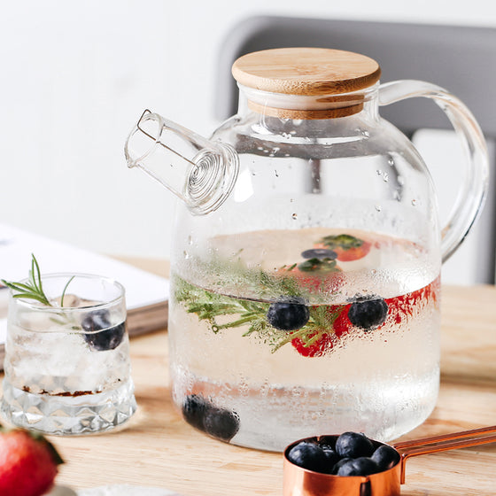 1L/1.5L Big Transparent Borosilicate Glass Teapot