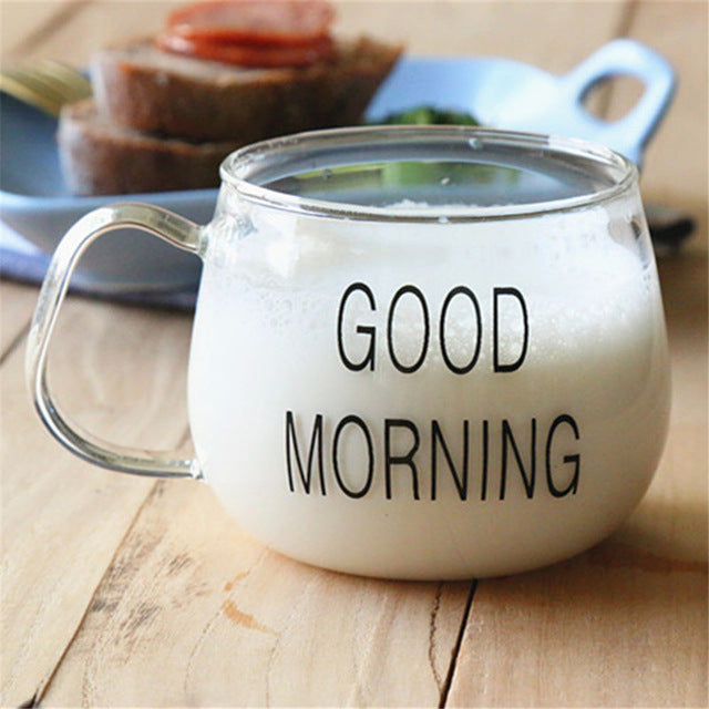 1Pcs Glass Breakfast Cup